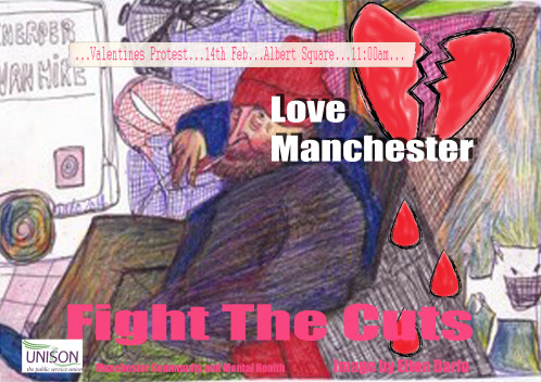 Help to “Stage the Heart” this Valentine’s Day against Killer Cuts to Mental Health & Homelessness Services 11am Prompt Manchester Town Hall Steps